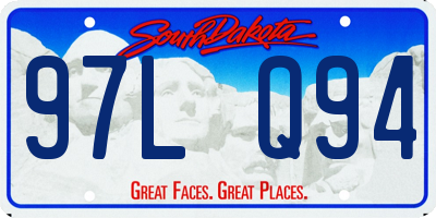 SD license plate 97LQ94