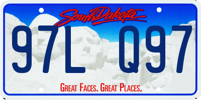 SD license plate 97LQ97