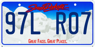 SD license plate 97LR07