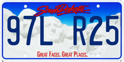 SD license plate 97LR25