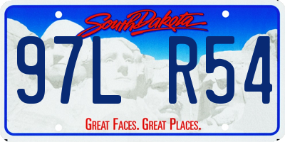 SD license plate 97LR54