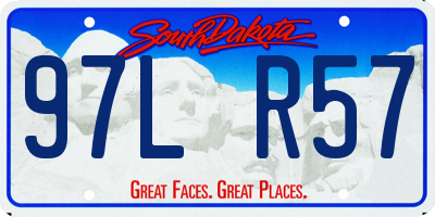 SD license plate 97LR57