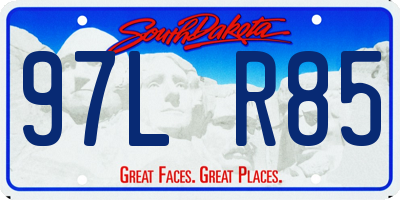 SD license plate 97LR85