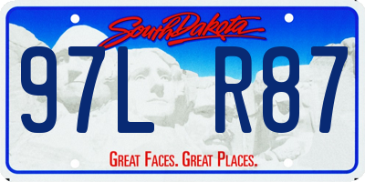 SD license plate 97LR87