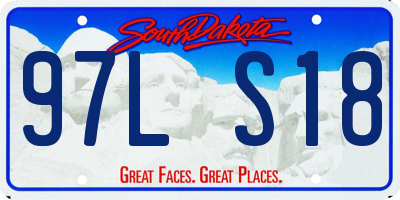 SD license plate 97LS18