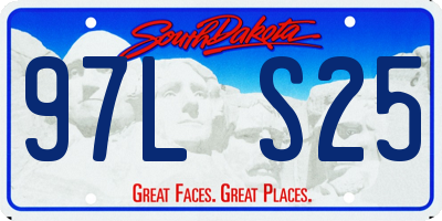 SD license plate 97LS25