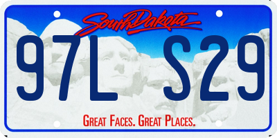 SD license plate 97LS29