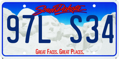 SD license plate 97LS34