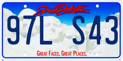 SD license plate 97LS43