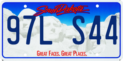 SD license plate 97LS44