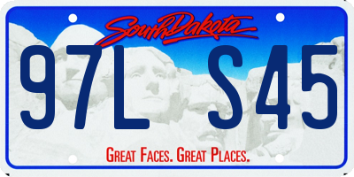 SD license plate 97LS45