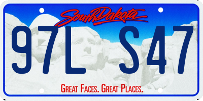 SD license plate 97LS47