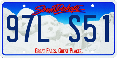 SD license plate 97LS51