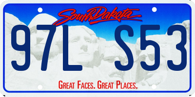 SD license plate 97LS53