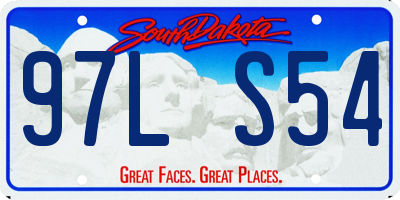 SD license plate 97LS54