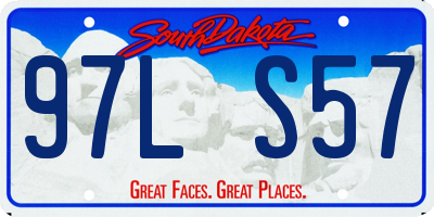 SD license plate 97LS57