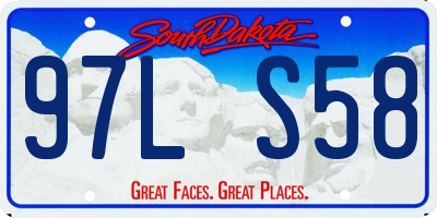 SD license plate 97LS58