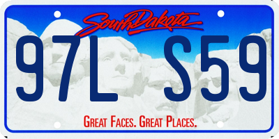 SD license plate 97LS59