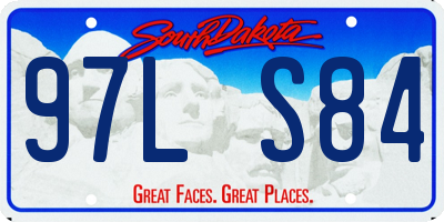 SD license plate 97LS84