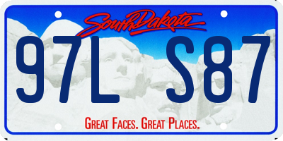 SD license plate 97LS87