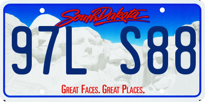 SD license plate 97LS88
