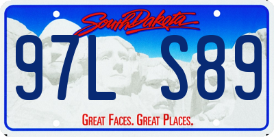 SD license plate 97LS89