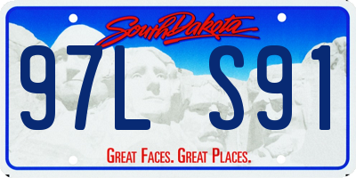 SD license plate 97LS91