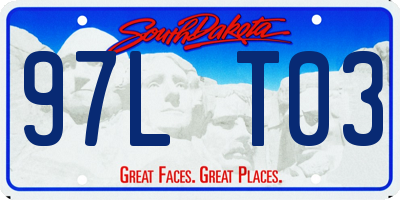 SD license plate 97LT03