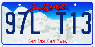 SD license plate 97LT13