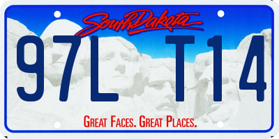 SD license plate 97LT14