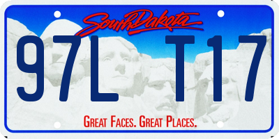 SD license plate 97LT17