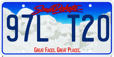 SD license plate 97LT20