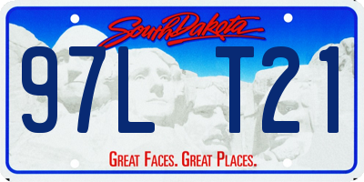 SD license plate 97LT21