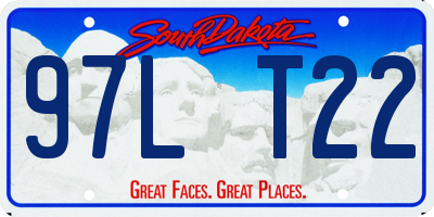 SD license plate 97LT22