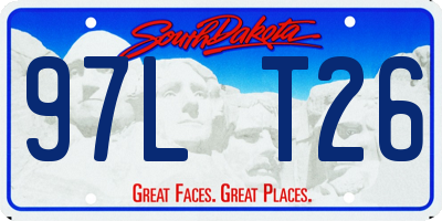 SD license plate 97LT26