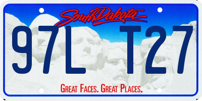 SD license plate 97LT27