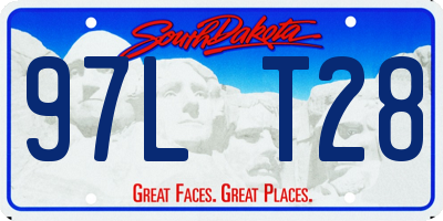 SD license plate 97LT28