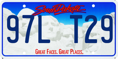 SD license plate 97LT29