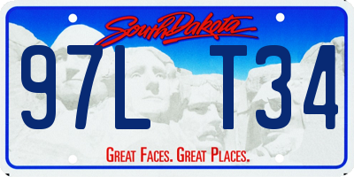 SD license plate 97LT34