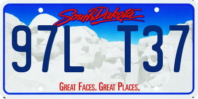 SD license plate 97LT37