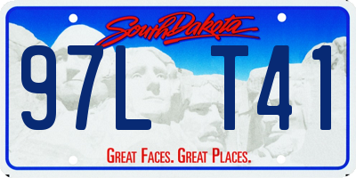 SD license plate 97LT41