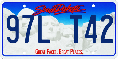 SD license plate 97LT42