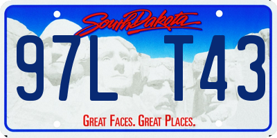 SD license plate 97LT43