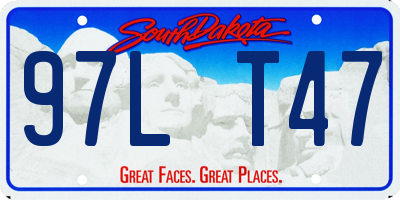 SD license plate 97LT47