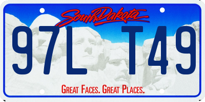 SD license plate 97LT49