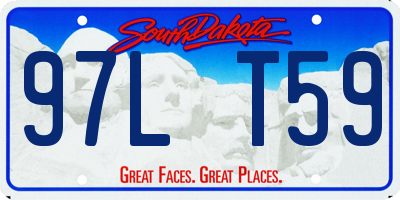 SD license plate 97LT59