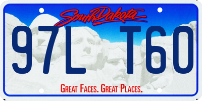 SD license plate 97LT60