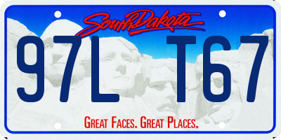 SD license plate 97LT67