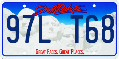 SD license plate 97LT68