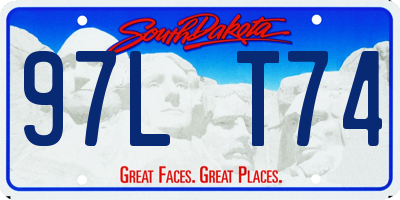 SD license plate 97LT74